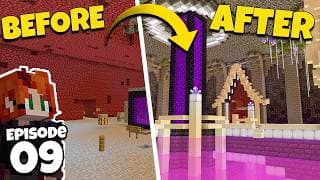 thumbnail for: I Transformed the NETHER HUB on Hermitcraft! - Episode 9