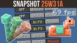 thumbnail for: New Lightning Rods, FPS Meter & Golems | Snapshot 25W31A